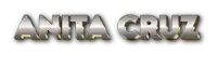 the name anita cruz is displayed in metallic letters