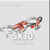 a picture of a man doing a 5x30 workout