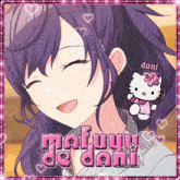 a picture of a girl with the name dani written on it