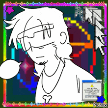a drawing of a person with a message that says congratulations