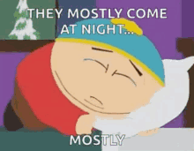 south park cry cartman crying at night