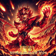 a poster for situs slot gacor 2024 shows a knight in red armor