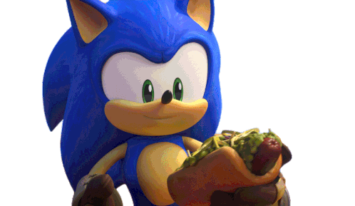 Eat Hotdog Sonic The Hedgehog Sticker - Eat Hotdog Sonic The Hedgehog Sonic Prime Stickers