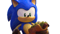 Eat Hotdog Sonic The Hedgehog Sticker - Eat Hotdog Sonic The Hedgehog Sonic Prime Stickers
