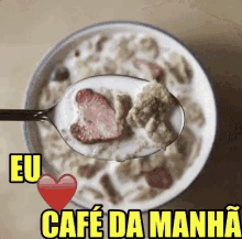 Eu Amo Café Da Manhã / Com Fome / Cereais / Sucrilhos GIF - Breakfast Heart Emoji Food GIFs