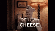 cheese wallace and gromit excited food