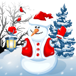 Boldog Karácsonyt Snowman Sticker