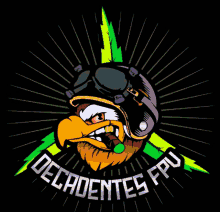 a logo for decades fpu with a cartoon eagle