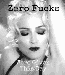 Madonna Zero Fucks Today GIF - Madonna Zero Fucks Today Queen GIFs
