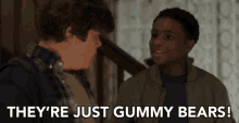 gummy bears scared annoyed awkward goosebumps
