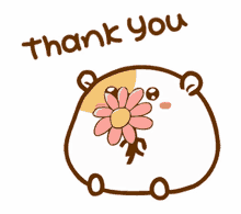 thank you cute hamster animated