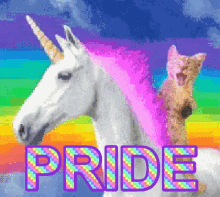 Pride Unicorn GIF - Pride Unicorn Kitten GIFs