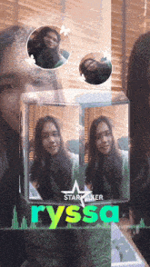 a picture of a woman with the name ryssa on the bottom