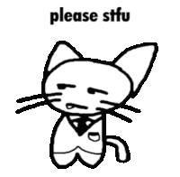 Please Stfu Cat Sticker - Please Stfu Cat Goofy Stickers