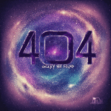 404 galaxy not found is displayed on a purple background