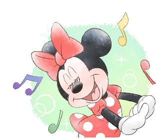 Fa La La La La Singing Sticker - Fa La La La La Singing Minnie Mouse Stickers