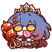 a cartoon drawing of a girl with a crown on her head sticking her tongue out