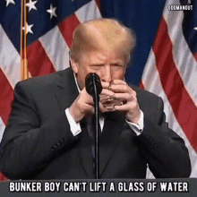 Donald Trump Water GIF - Donald Trump Water Glass GIFs