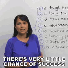 Theres Very Little Chance Of Success Rebacca GIF - Theres Very Little Chance Of Success Rebacca Engvid GIFs