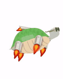 turtle flying rocket