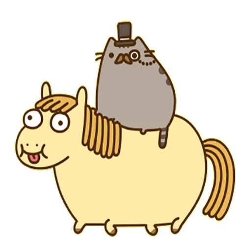 pusheen-on-a-horse.gif