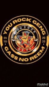 a logo for a band called your rock geng