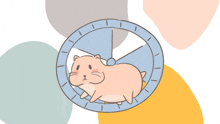 a hamster in a wheel that says loading