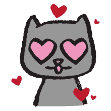cat gaiathegraycat in love valentine fall in love