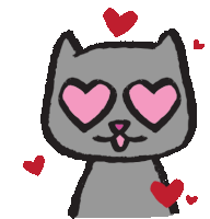 Cat Gaiathegraycat Sticker - Cat Gaiathegraycat In Love Stickers