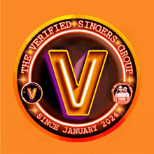 a logo for the verified singers group since january