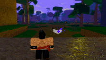a person in a video game is standing in front of a sign that says ginger shark