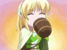 Anime Drink GIF - Anime Drink Elf GIFs