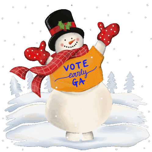 Snowman Snowmen Sticker - Snowman Snowmen Vote Early Ga Stickers