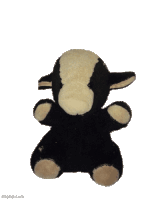 a black and white stuffed animal is sitting on a white background with imgflip.com at the bottom