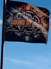 a colorful flag that says sound of sound on it