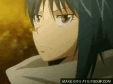 a close up of a person 's face with the words make gifs at gifsoup.com on the bottom .