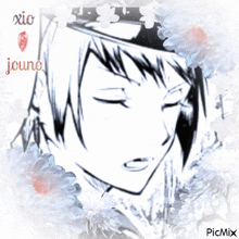 a black and white drawing of a man with the name jouro on the bottom