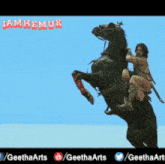 Ram Charan Horse Ride Telugu Horse GIF