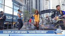 coldplay performs " good feelings " at the citi concert series