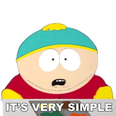 Its Very Simple Eric Cartman Sticker - Its Very Simple Eric Cartman South Park Stickers