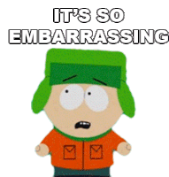 Its So Embarrassing Kyle Broflovski Sticker - Its So Embarrassing Kyle Broflovski South Park Stickers