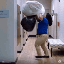 Superstore Taking Out The Trash GIF - Superstore Taking Out The Trash Throw GIFs