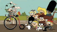 Chasing The Man On The Old-fashion Bicycle GIF - Loud House Loud House Gifs Nickelodeon GIFs