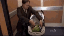 Dwight Schrute Stroller GIF - Dwight Schrute Stroller Baby GIFs