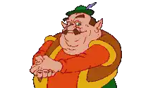 a pixel art drawing of a man wearing a green hat and pointing