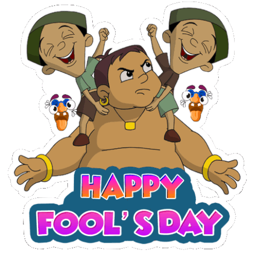 Happy Fool'S Day Kalia Sticker - Happy Fool'S Day Kalia Dholu Stickers