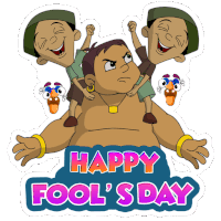 Happy Fool'S Day Kalia Sticker - Happy Fool'S Day Kalia Dholu Stickers