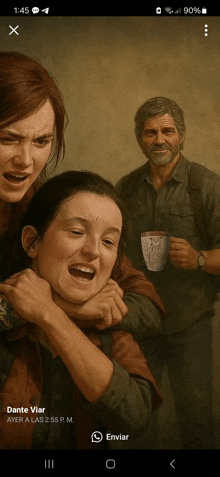 a screenshot of a video game called the last of us by dante viar