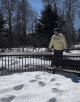 Faceplant Jumping In Snow GIF
