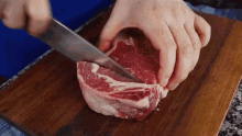 Cutting Meat Maangchi GIF - Cutting Meat Maangchi Slicing Meat GIFs